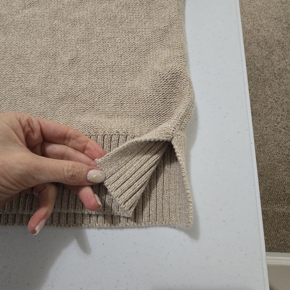 Quince 100% Organic Cotton Cropped Cardigan Cement Marl Women's Medium - Picture 7 of 11